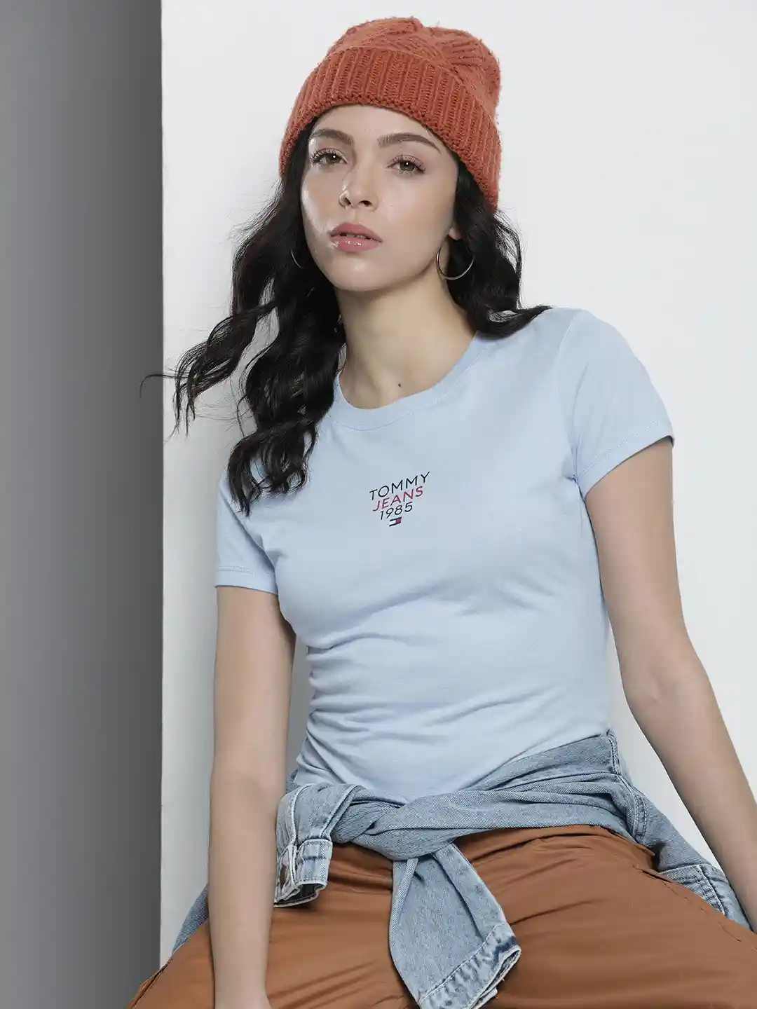 Tommy Hilfiger Brand Logo Printed Slim Fit T-shirt