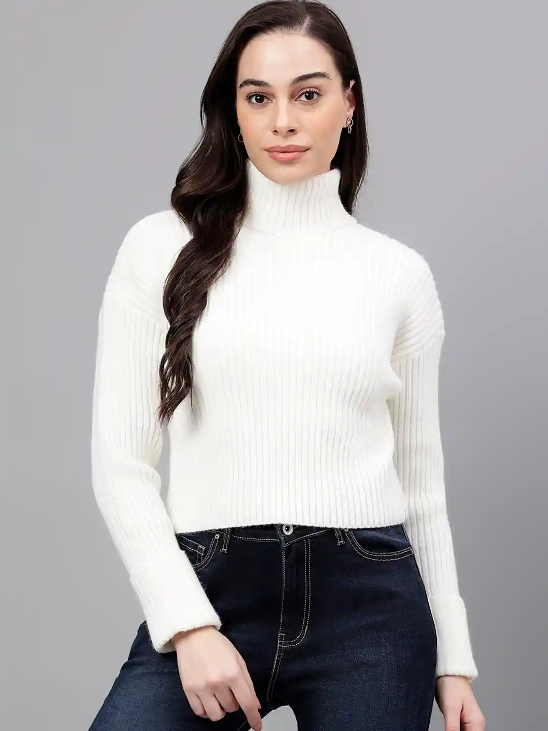 Ribbed Turtleneck Sweater Womens Ribbed Sweatshirt Buy Black