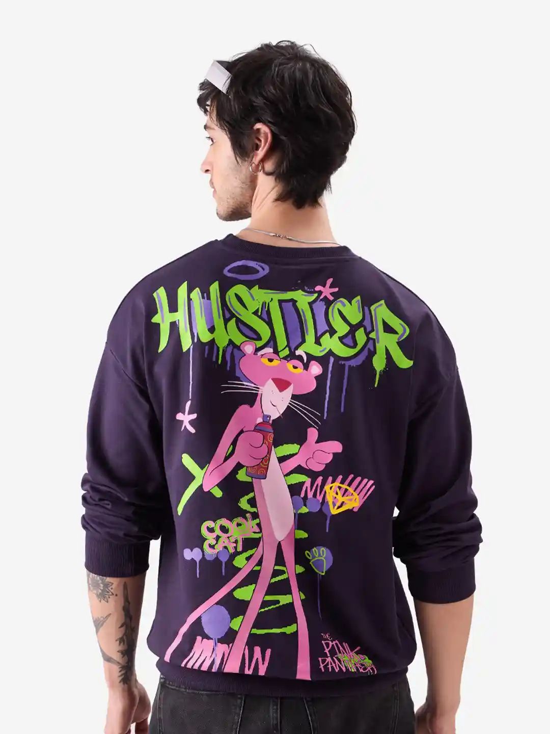 Buy The Souled Store Pink Panther Graphic Printed Oversized