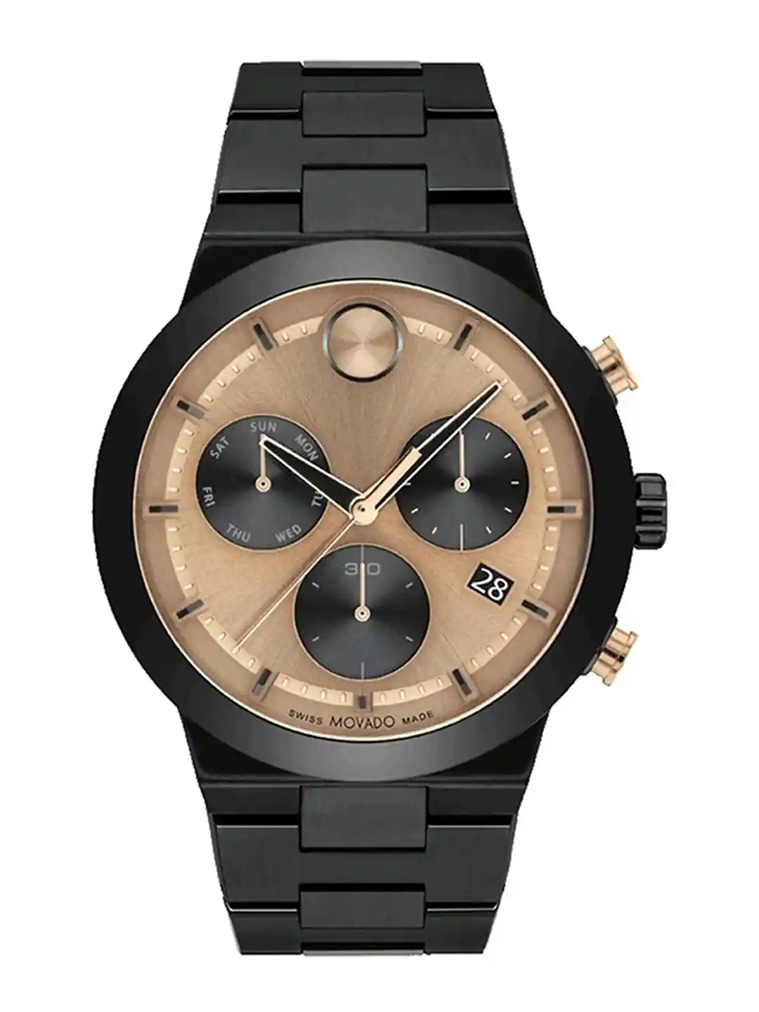 Buy Movado Bold Fusion Swiss Qtz Men Bronze Chrono Round Dial