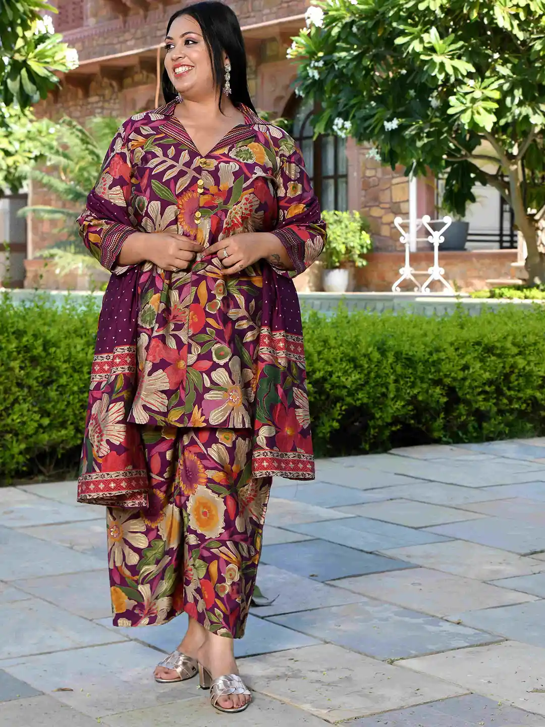 Buy The Plus Size Store by Meera Creations Floral Printed Pure