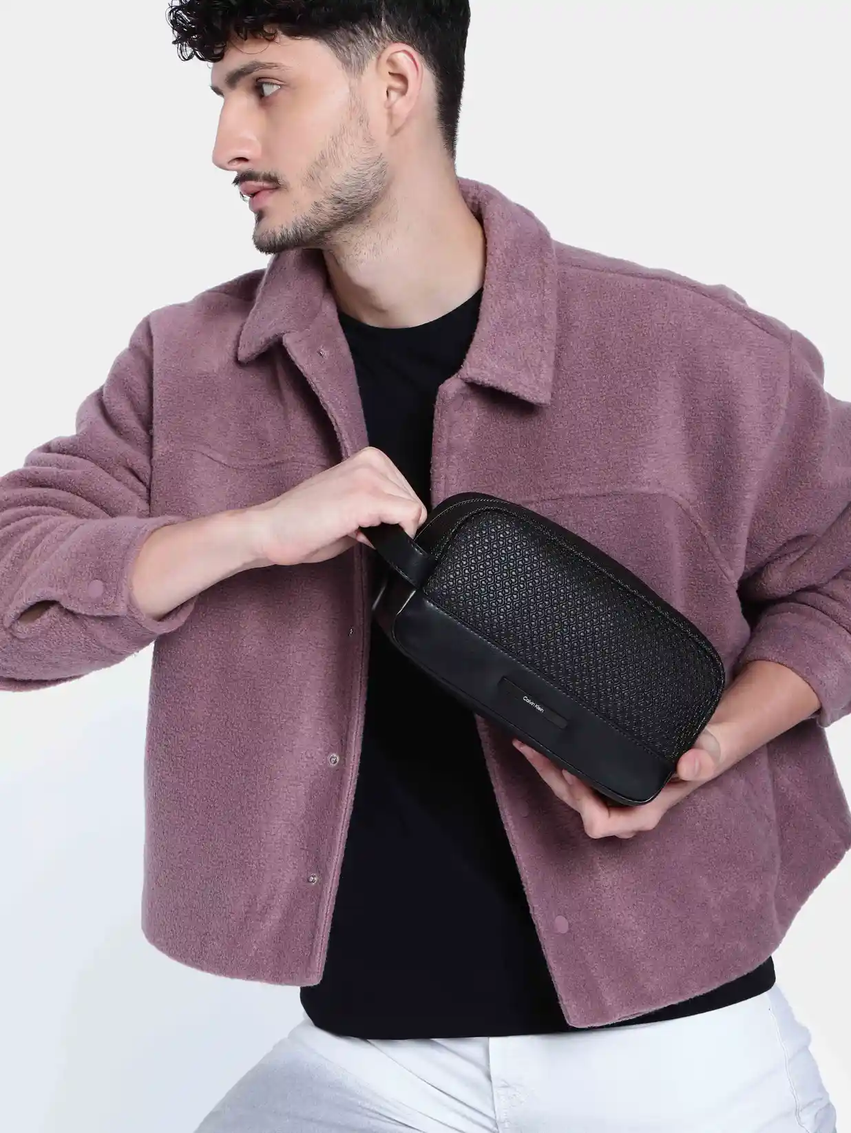 Buy Calvin Klein Men Textured Travel Pouch Travel Kit for Men