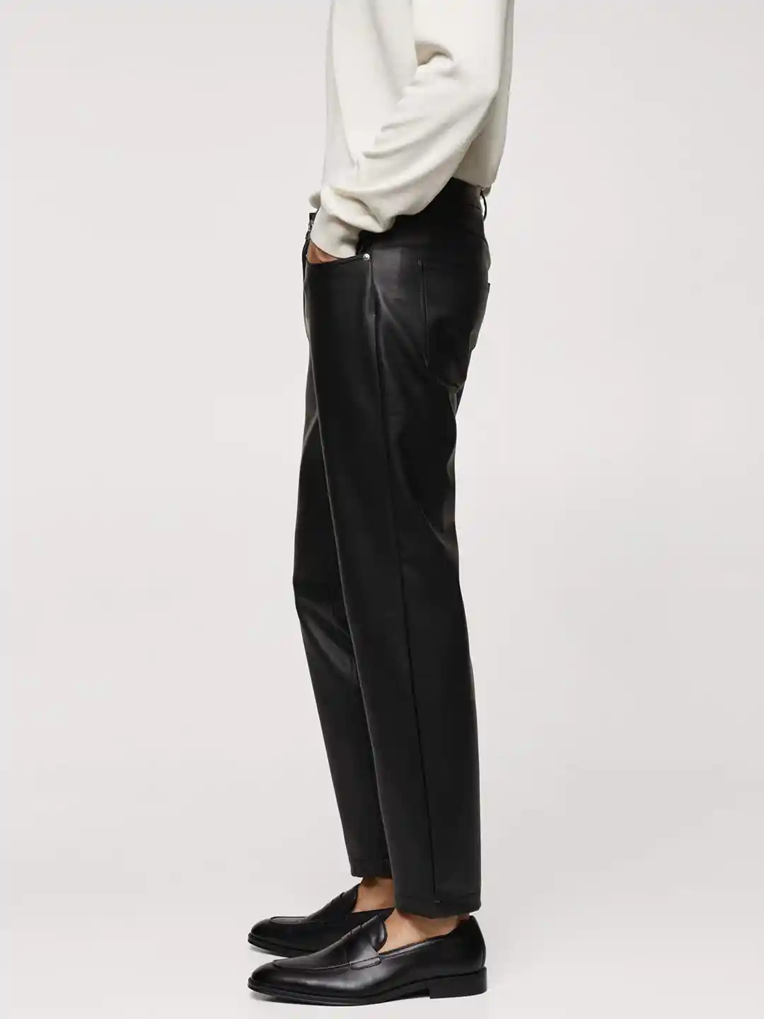 Buy MANGO MAN Faux Leather Trousers Trousers for Men 26569036