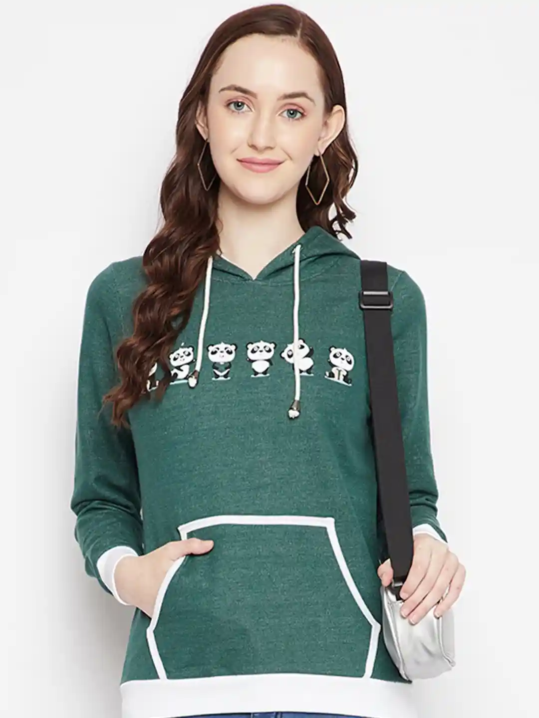 Buy HARBOR N BAY Panda Printed Hooded Fleece Sweatshirt