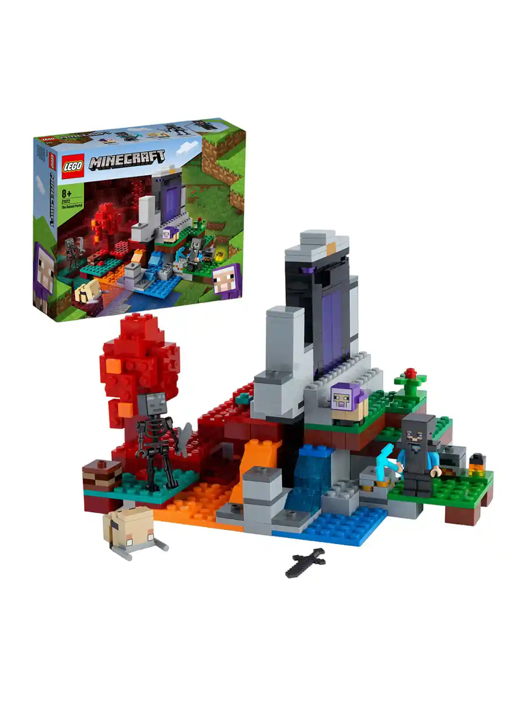 Buy LEGO Set Of 316 Minecraft The Ruined Portal 21172 Building Kit