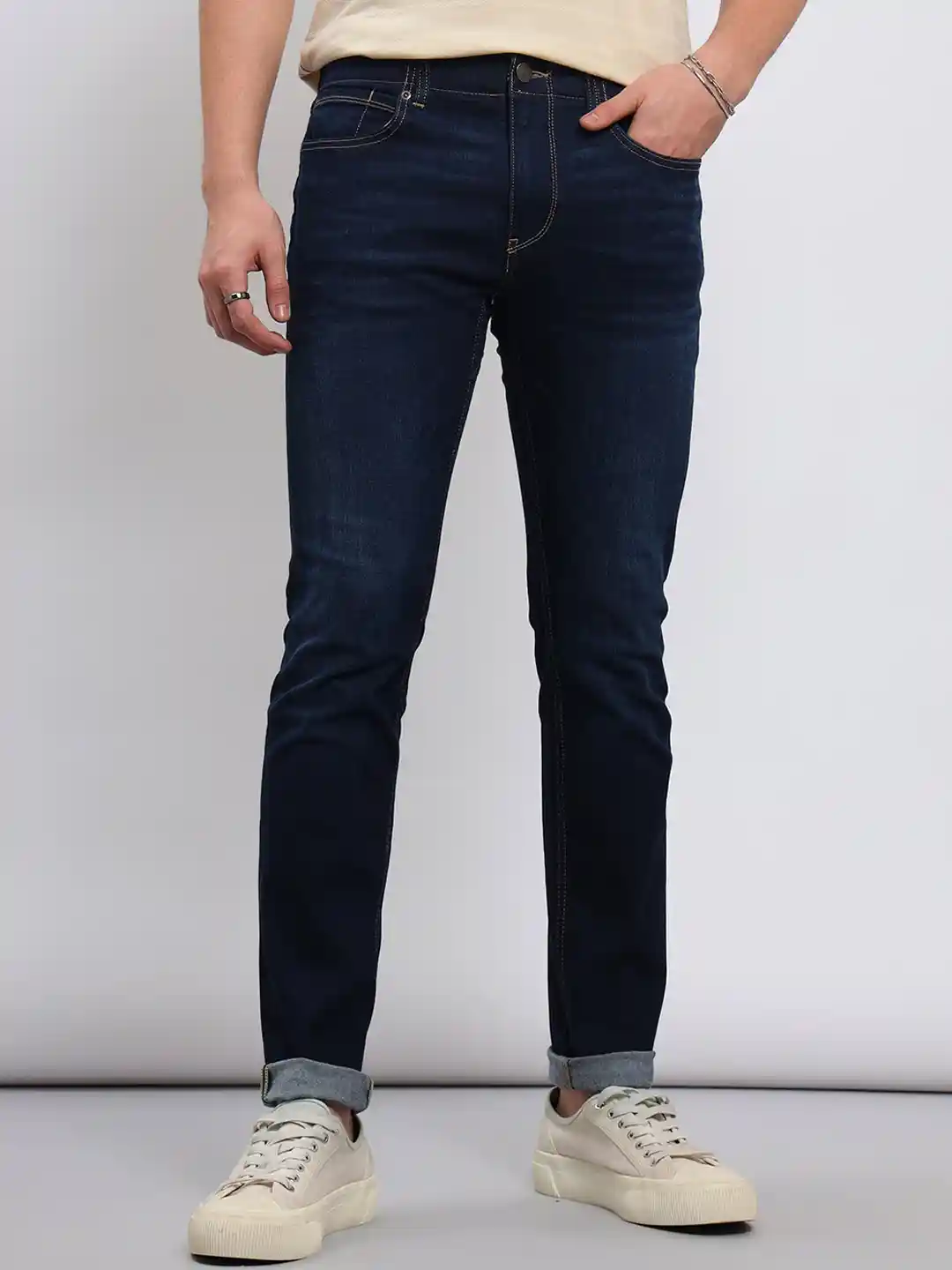 Lee Men Slim Fit Clean Look Stretchable Jeans