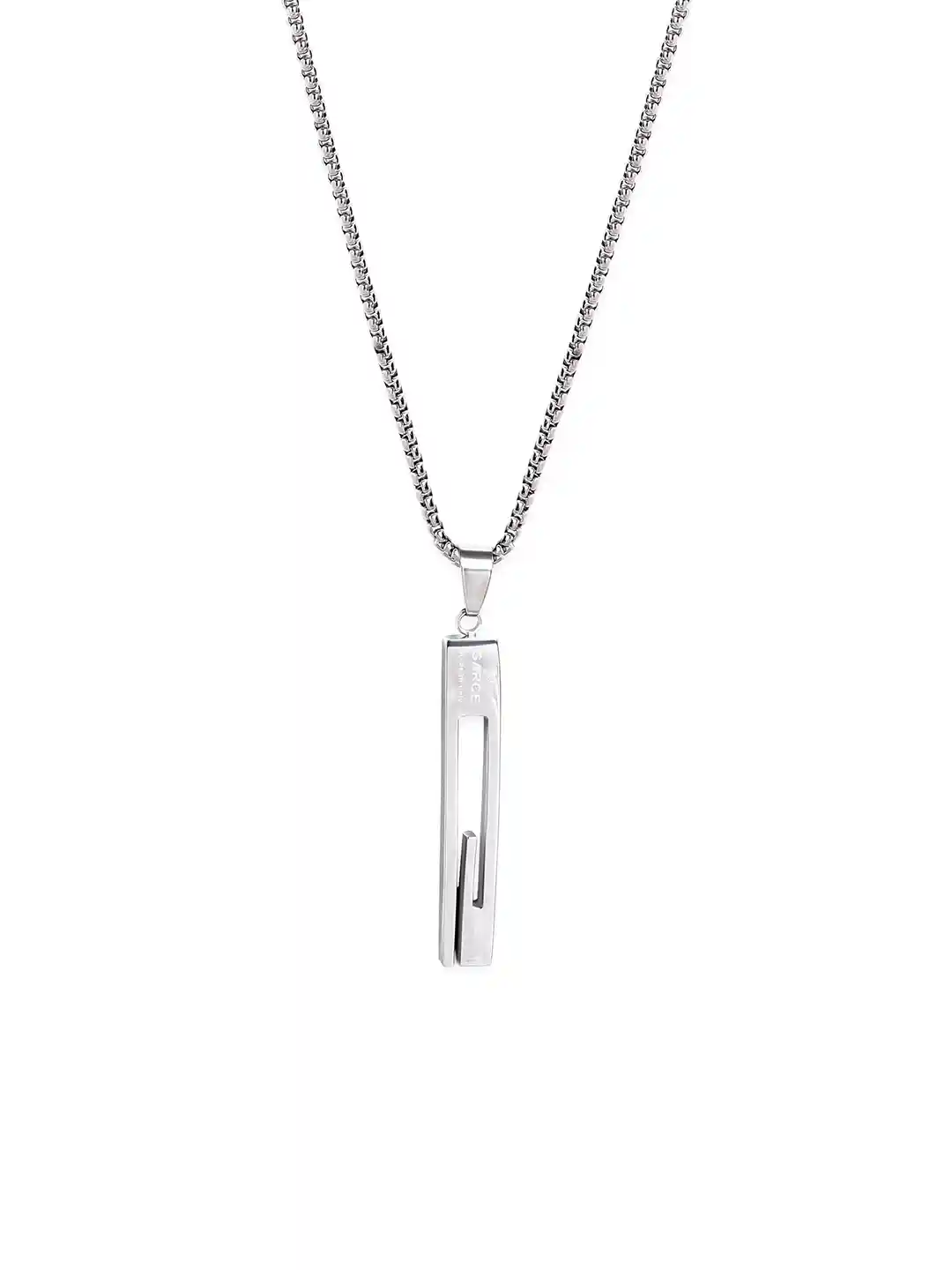 Buy Roadster Men Silver Toned Textured Chain & Pendant Buy Roadster Men Silver Toned Textured Chain & Pendant