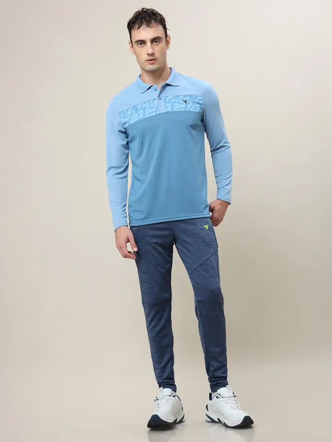 Buy Technosport Polo Collar Antimicrobial Slim Fit T-shirt