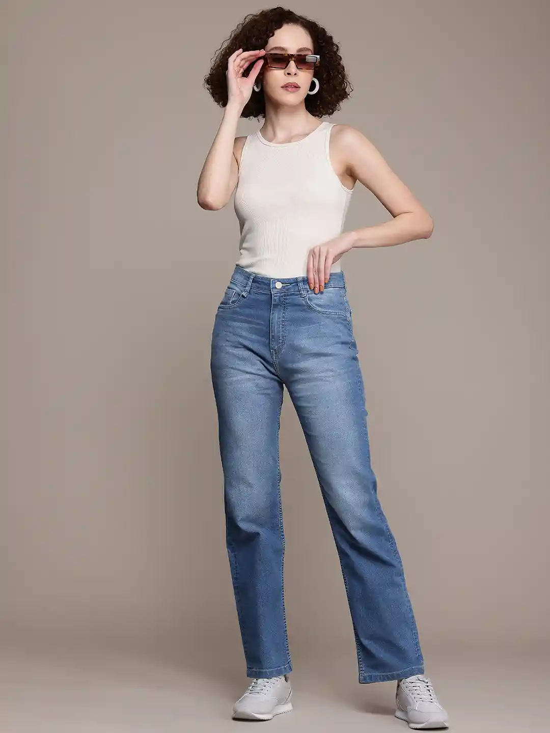 Buy The Roadster Life Straight Fit High-Rise Light Fade