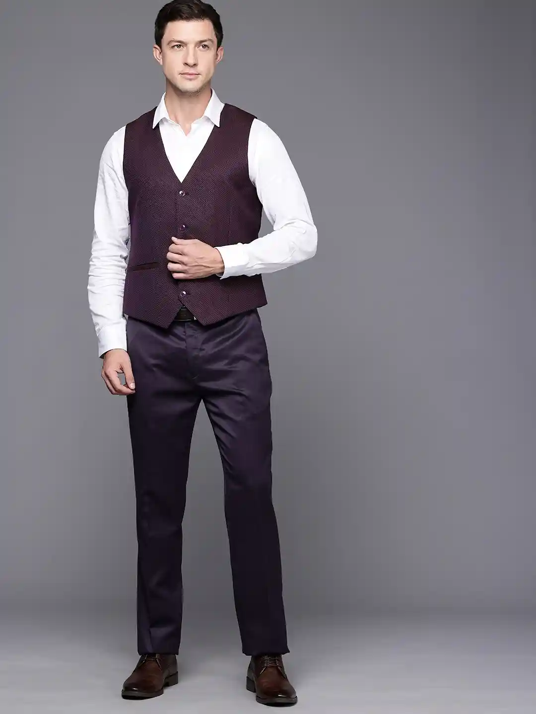 Myntra Raymond Sleeveless Sweater Raymond Men Black Waistcoat