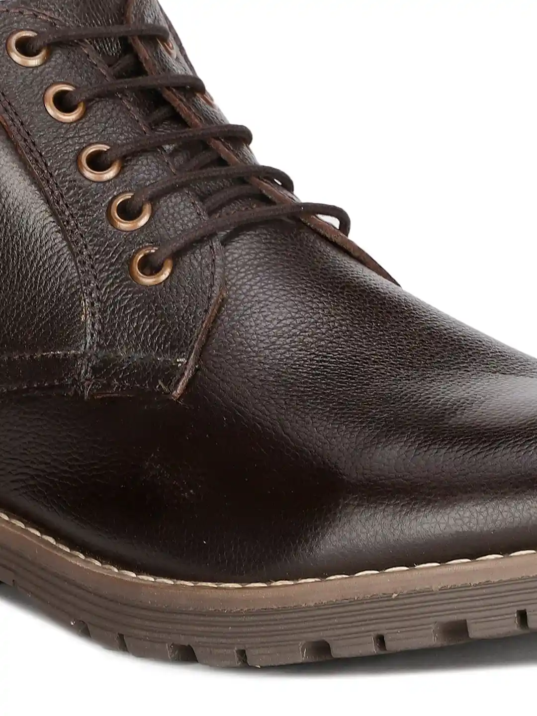 Buy Bata Men Textured Round Toe Leather Regular Boots Boots for