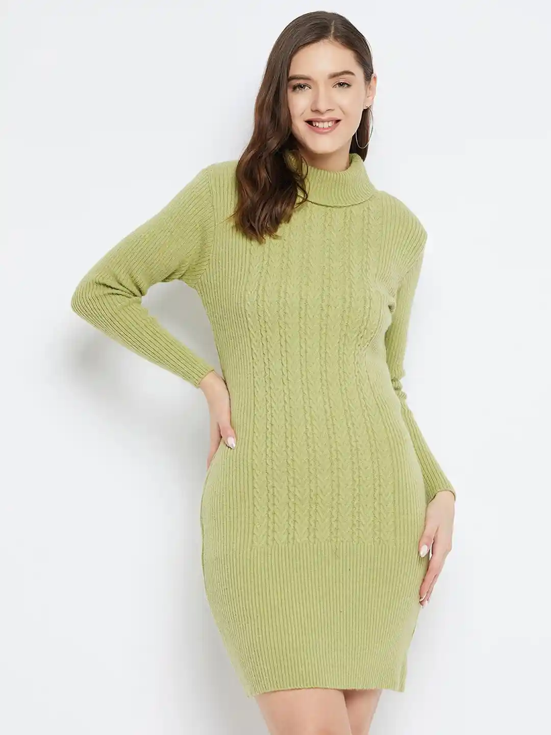 Buy Zigo Self-Design Woolen Jumper Dress Dresses for Women