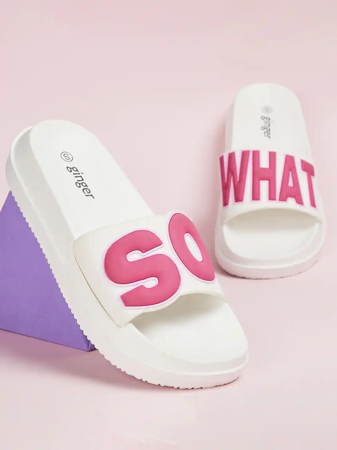 Buy Ginger by Lifestyle Women Printed Sliders Flip Flops for