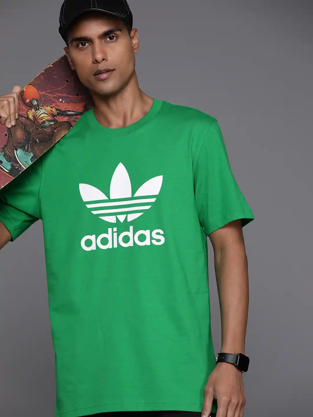 Adidas Trefoil Tee Green T-shirts Adidas Trefoil Tee Dark Green