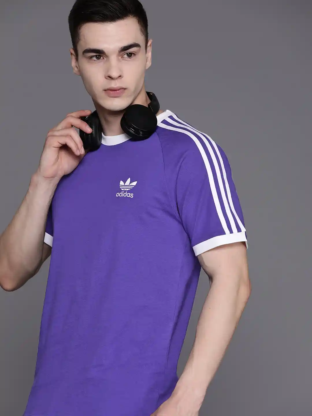 Buy ADIDAS Originals 3-Stripes Pure Cotton T-shirt Tshirts for - Main Image