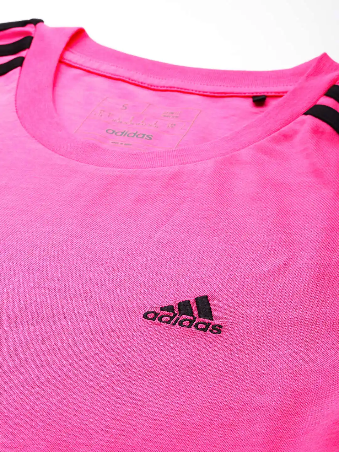 Buy ADIDAS Women Pure Cotton 3-Striped Slim Fit T-shirt Tshirts