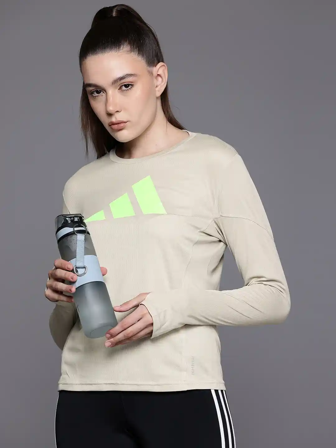 Buy ADIDAS Run It Long Sleeves Logo T-shirt Tshirts for Women