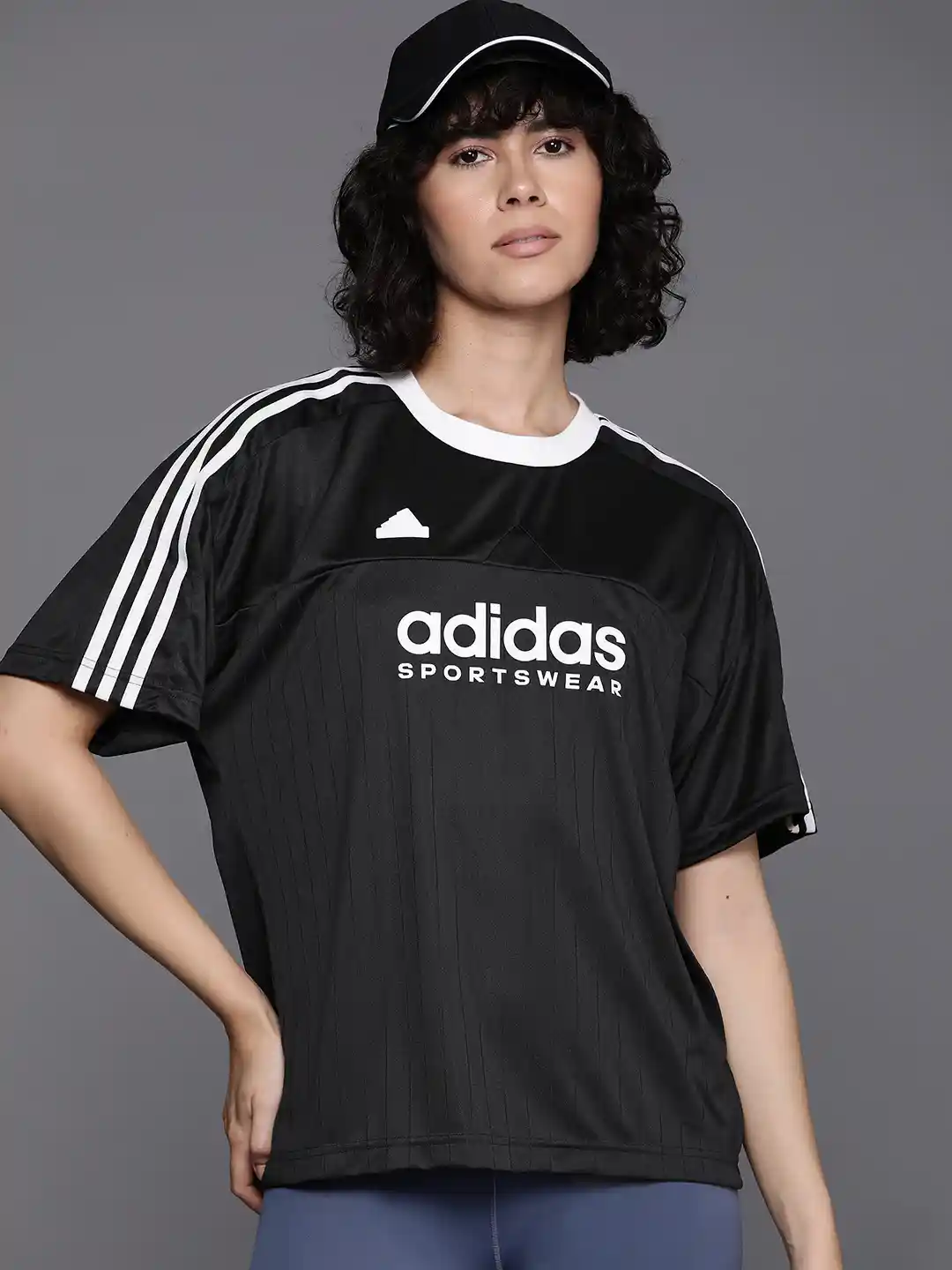 Buy ADIDAS Women Brand Logo Printed Relaxed Fit TIRO T-shirt