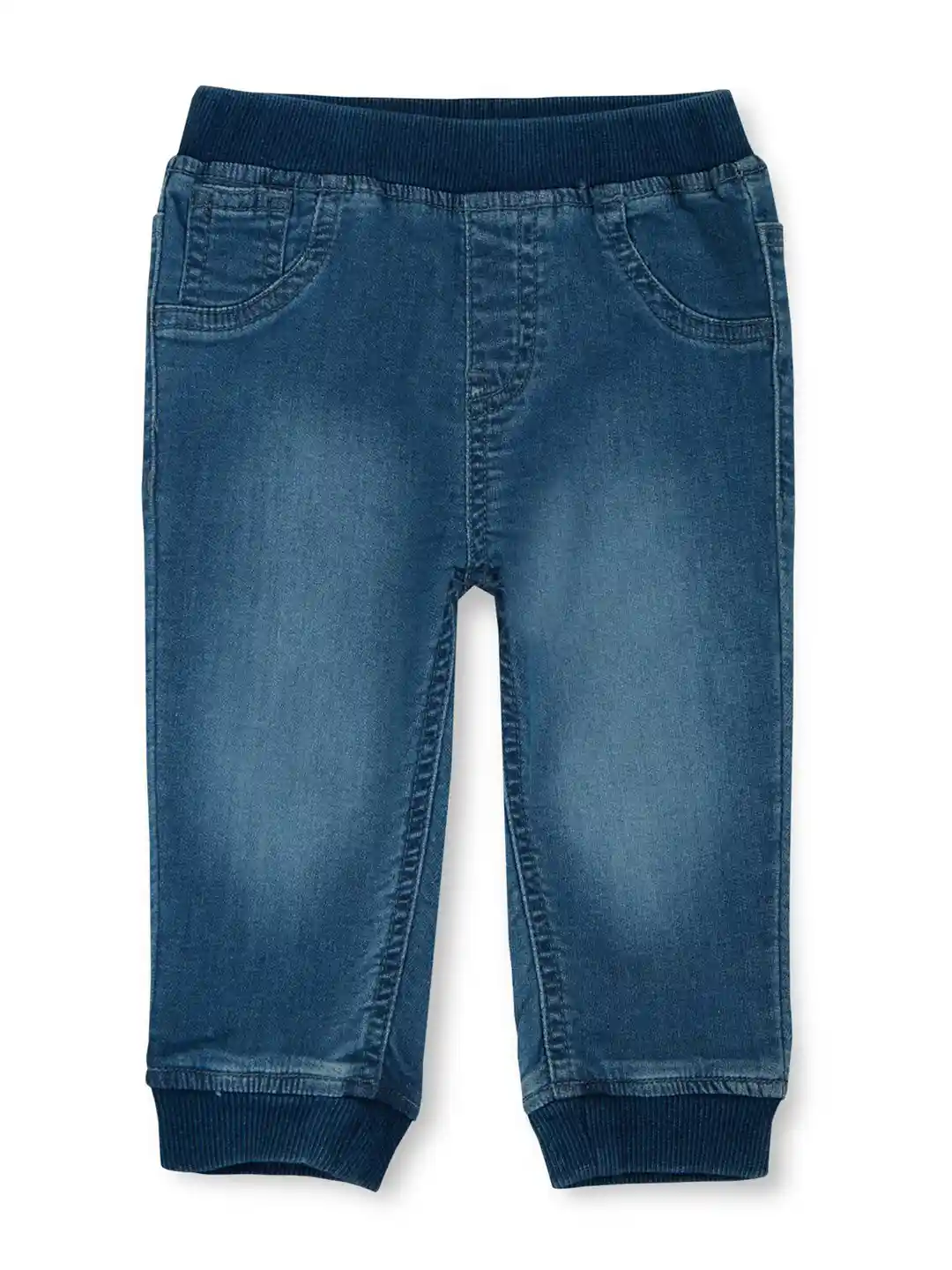 Buy GJ baby Girls Blue Jogger Clean Look Low-Rise Cotton Jeans