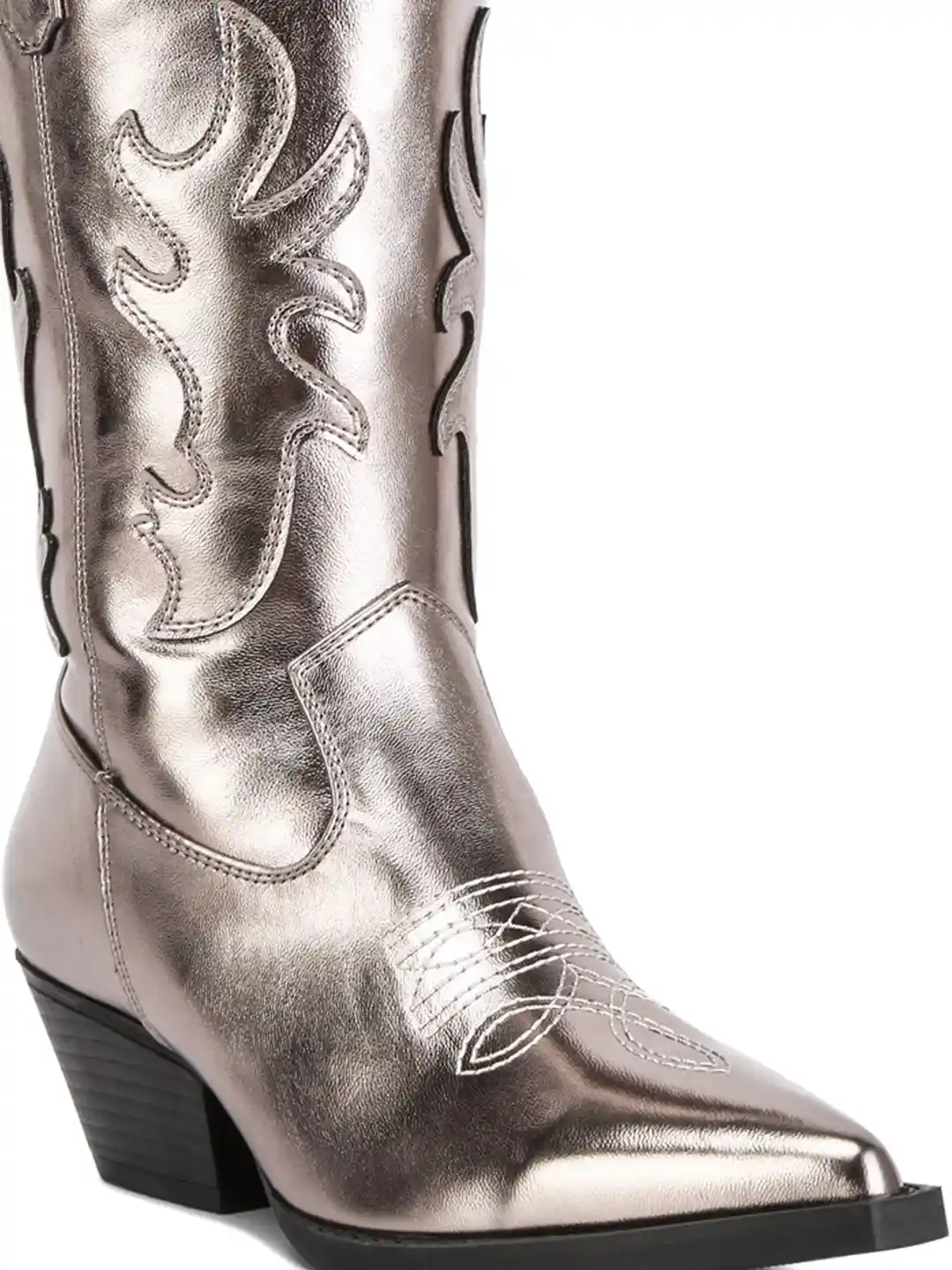 Leather Boots Damen Boots Metallic Buy London Rag Women Patchwork