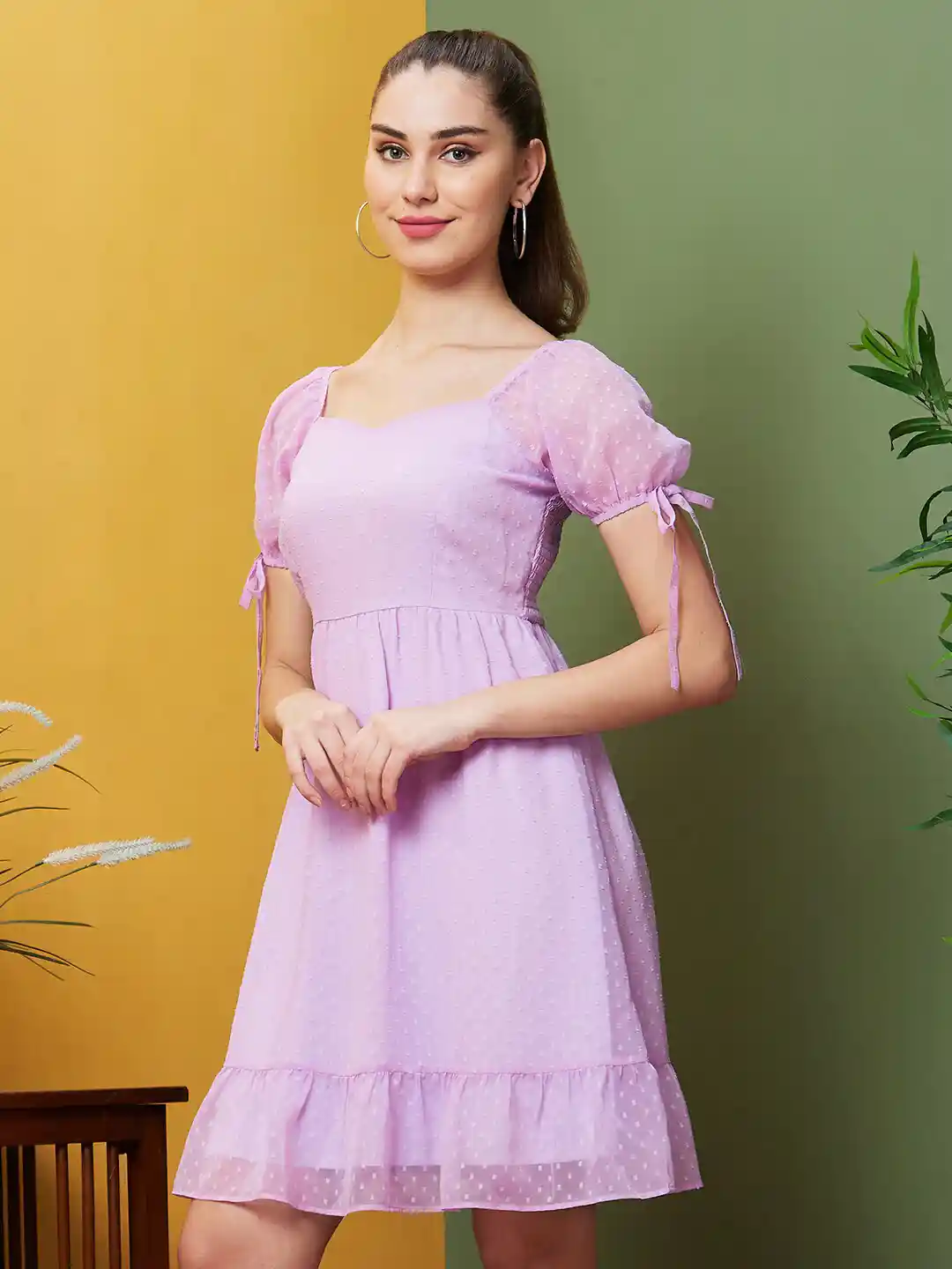 Globus Lavender Fit Flare Dress