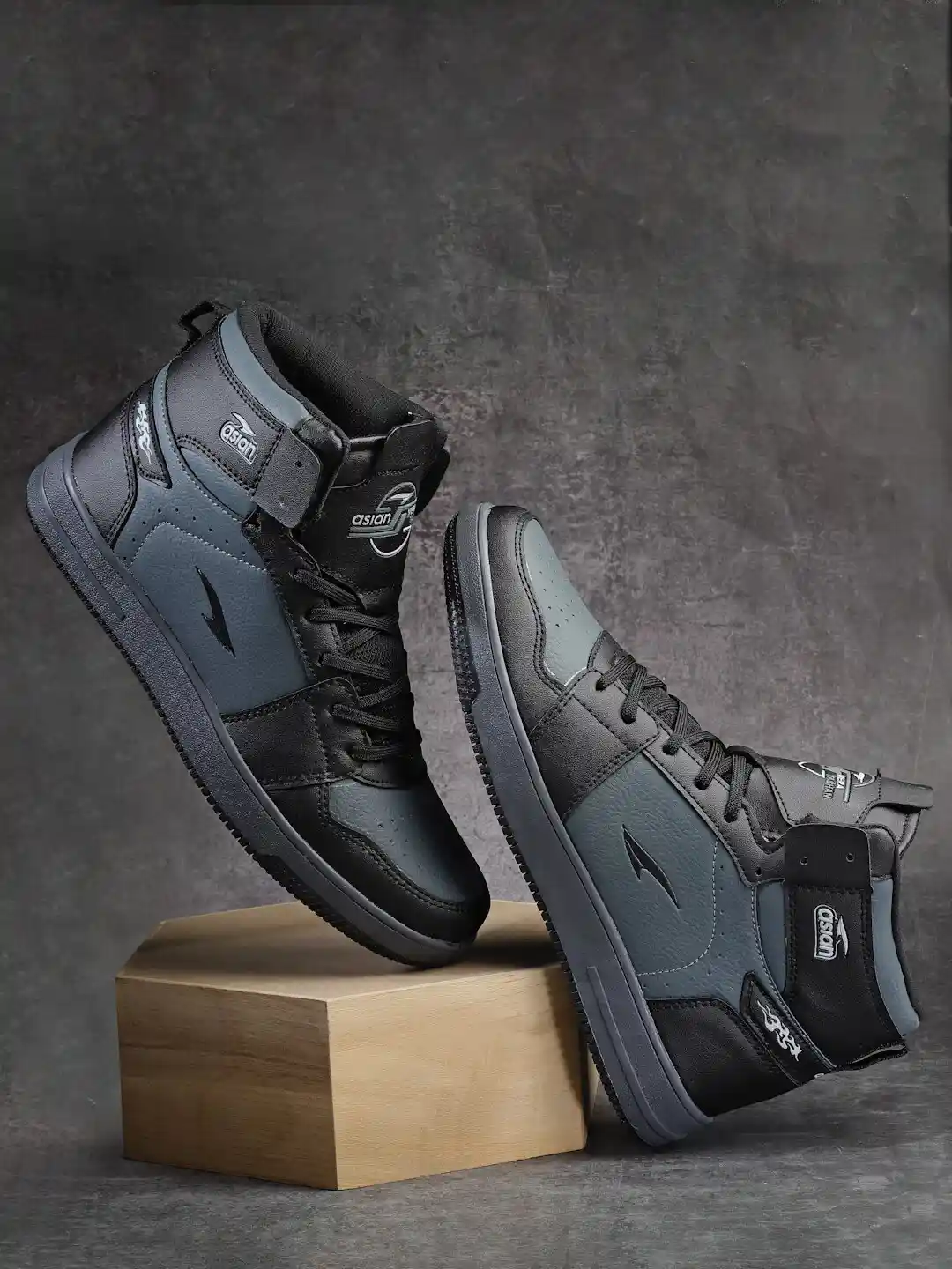 Buy ASIAN Men Grey Colourblocked Memory Foam Insole Sneakers