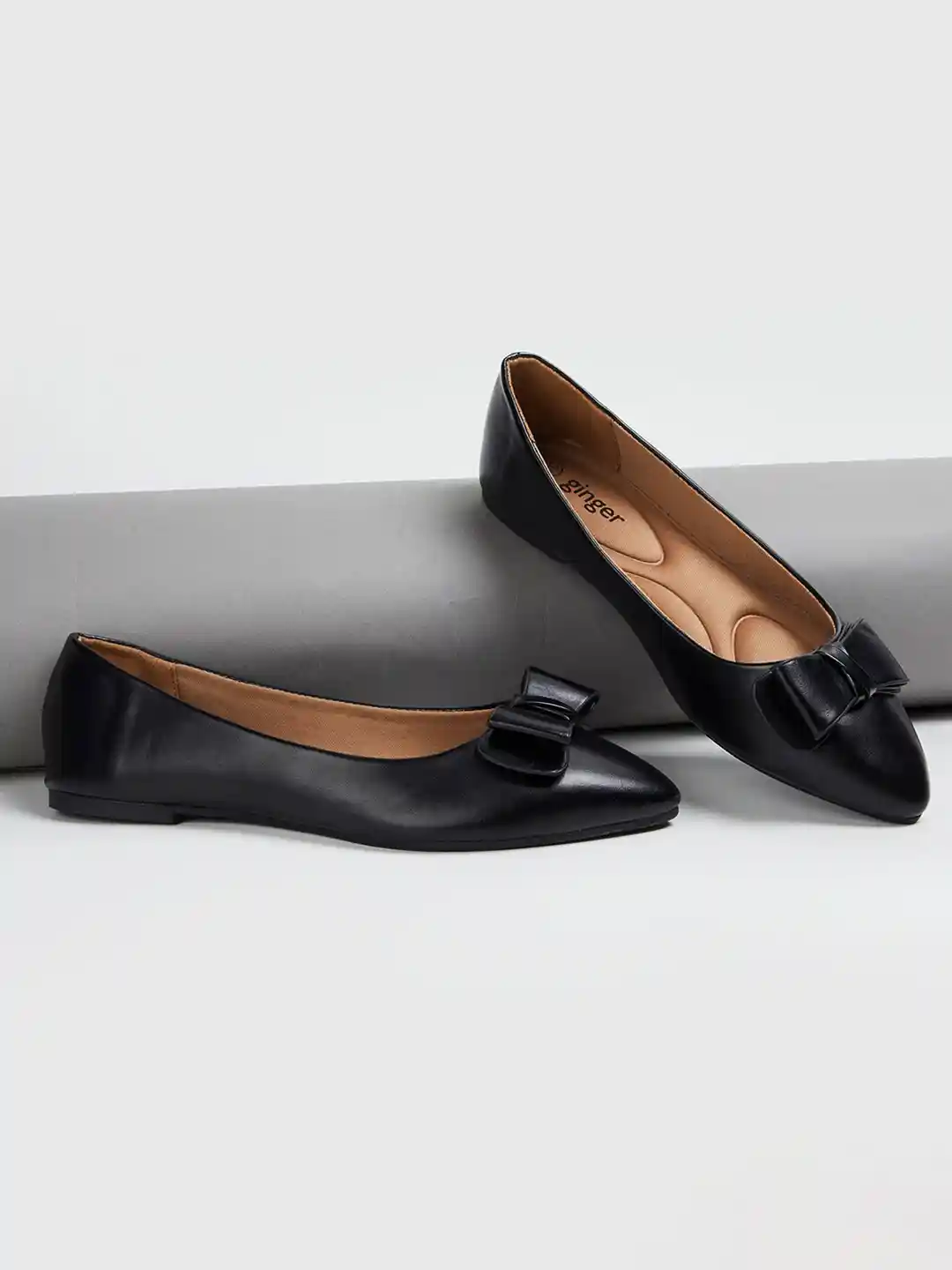 Buy Ginger by Lifestyle Bows Detail Ballerinas Flats Ballerinas