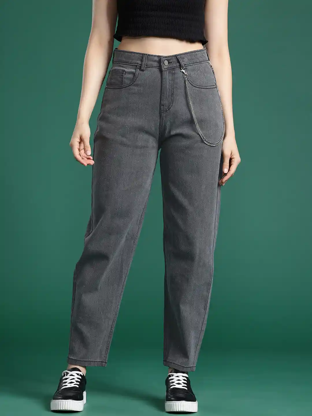 Buy DressBerry Women High-Rise Stretchable Slouchy Fit Jeans with