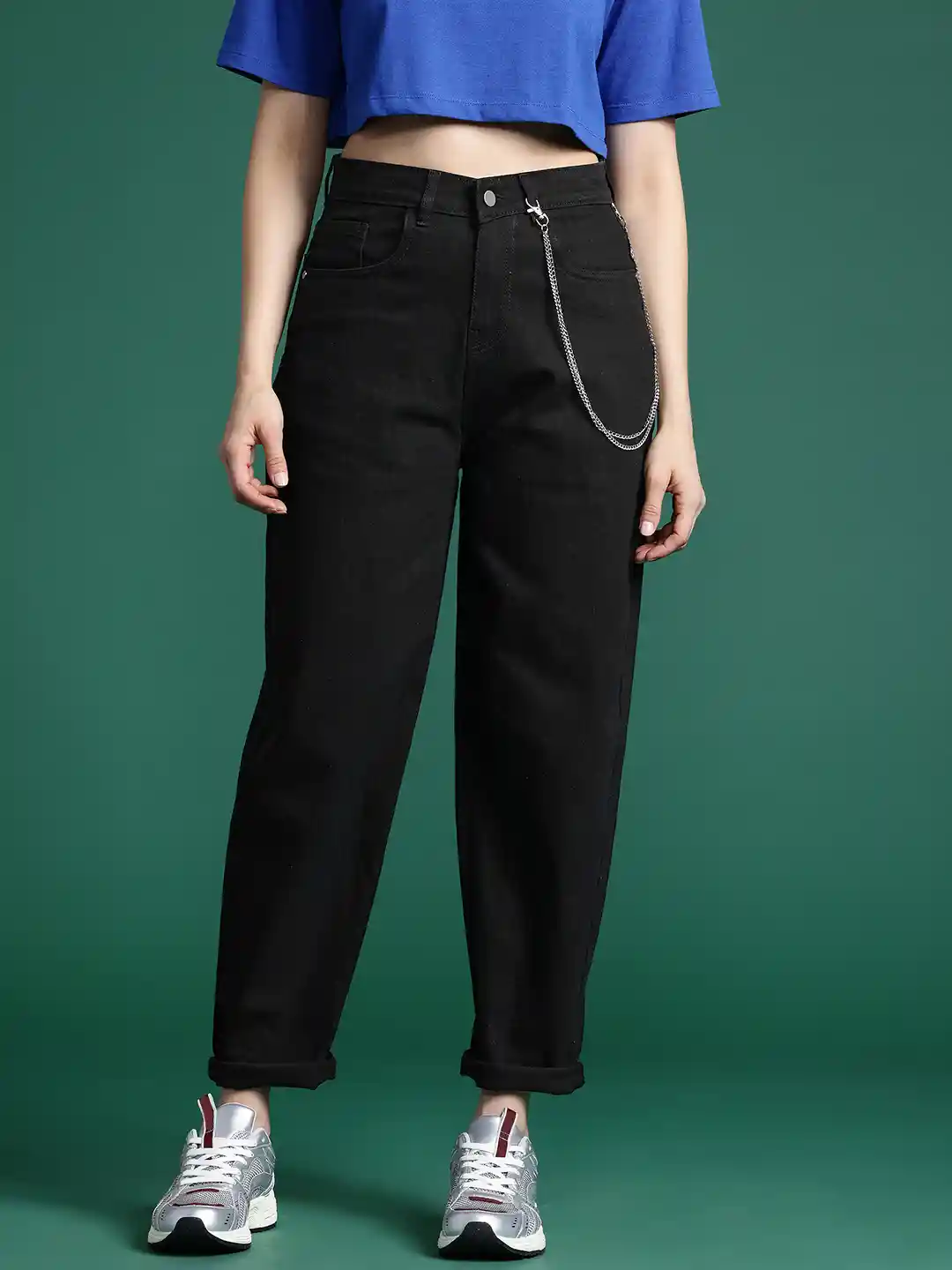 Buy DressBerry Women High-Rise Stretchable Slouchy Fit Jeans with