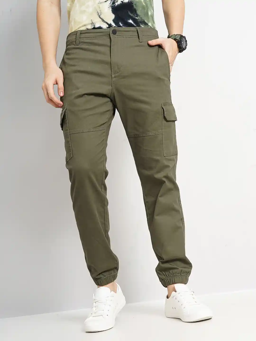 Buy Celio Men Slim Fit Cotton Cargo Casual Trouser Trousers for