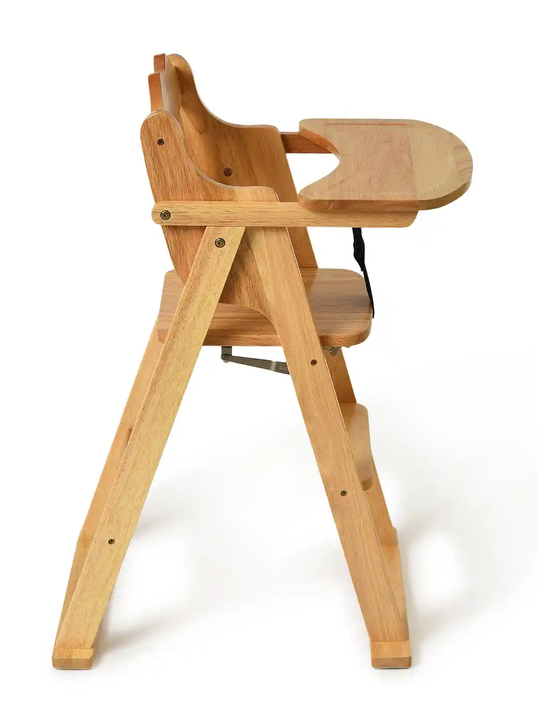 Buy MiArcus Foldable Rubber Wood Baby High Chair with Safety