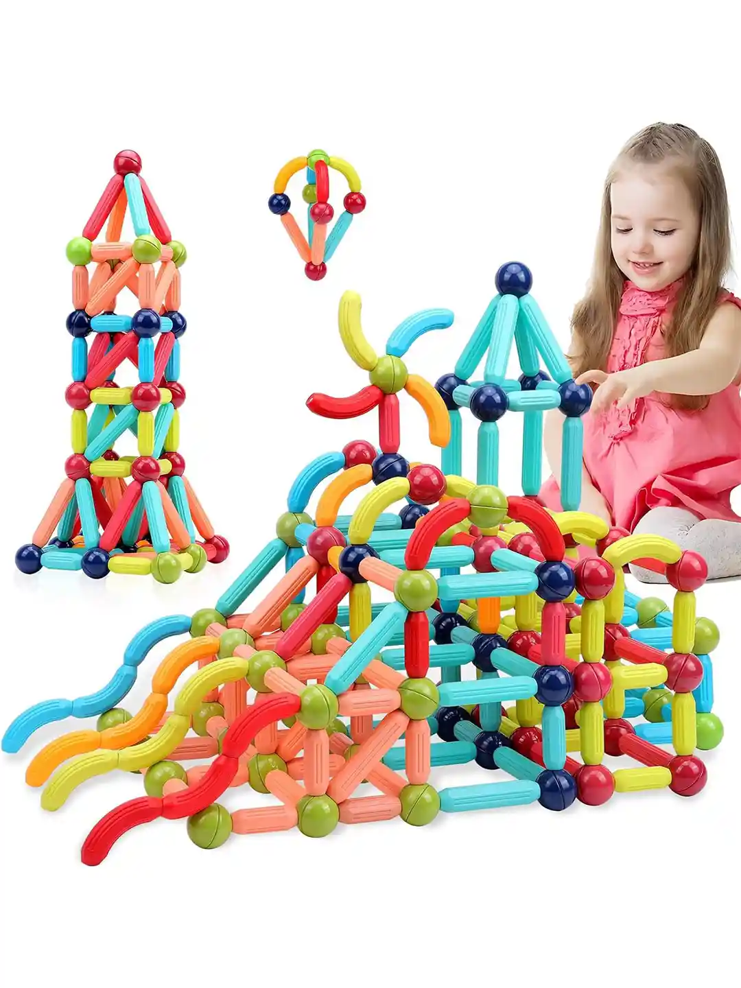 Buy PLANET of Toys Kids Magnetic Sticks Building Blocks Learning