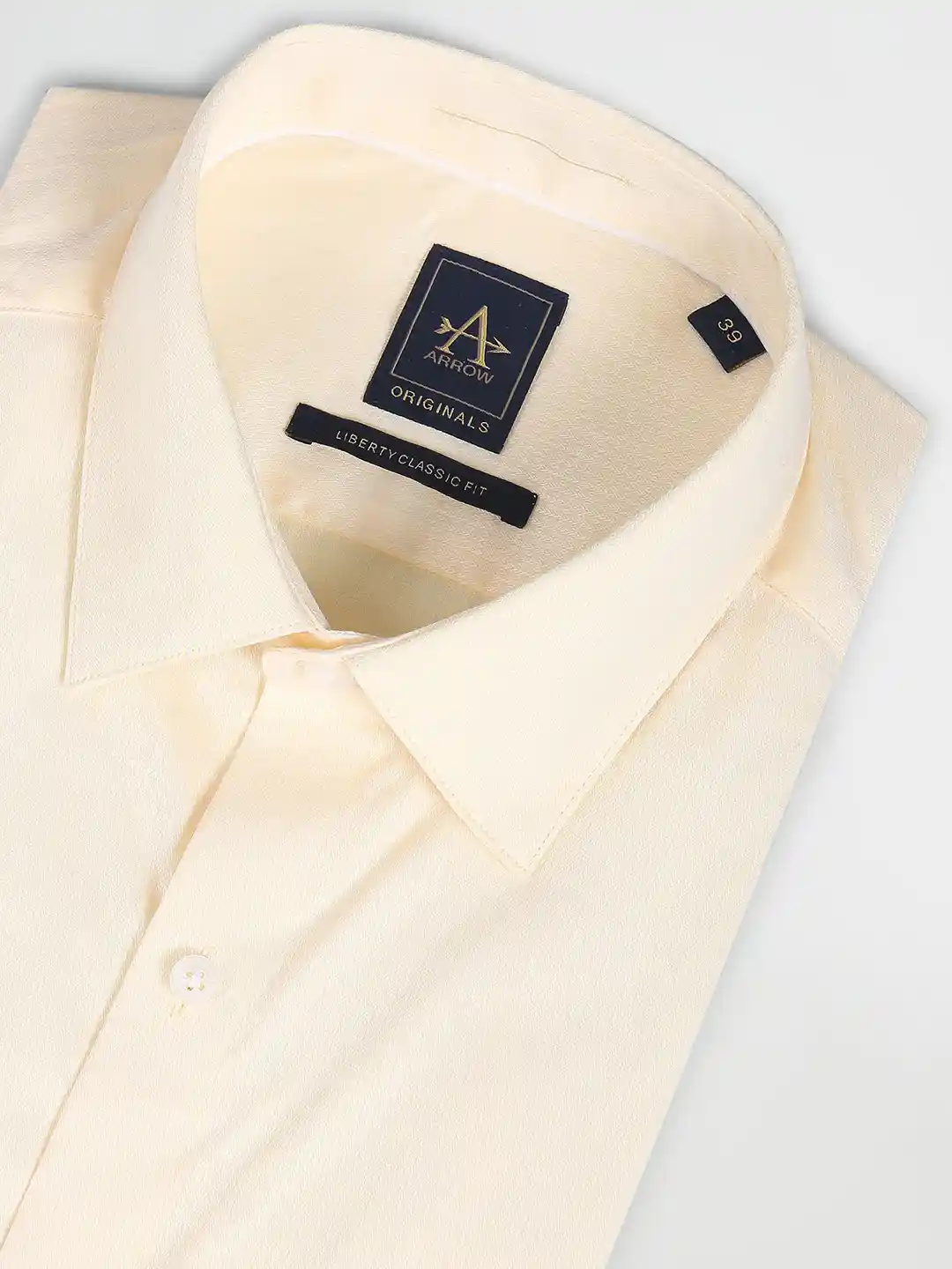 Buy Arrow Spread Collar Long Sleeves Slim Fit Opaque Formal Shirt