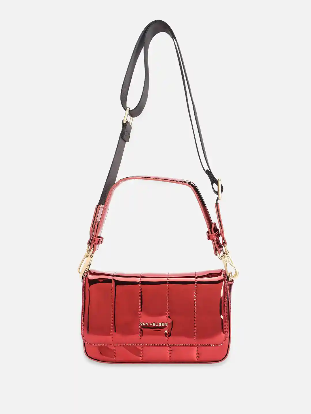 Buy Van Heusen Textured PU Structured Sling Bag Handbags for