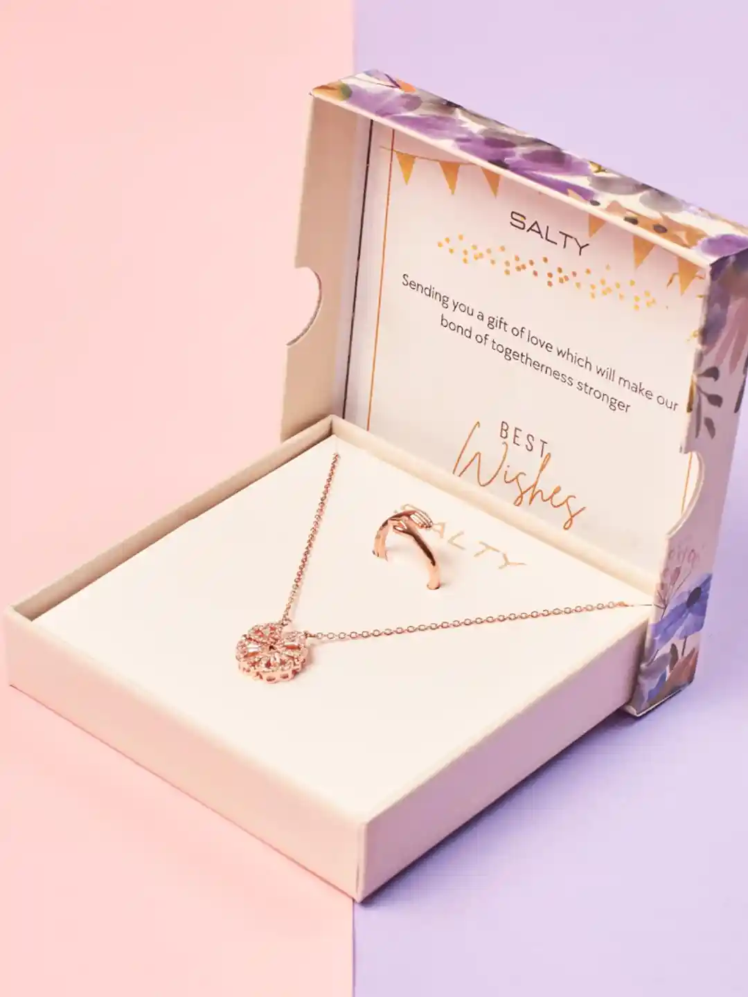 Buy SALTY Anti-Tarnish Love Gift Box Jewellery Set for Women