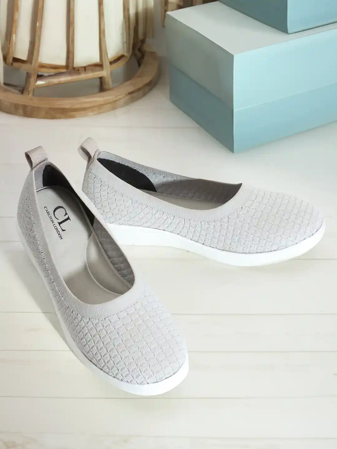 Buy Carlton London sports Women Woven Design Slip-on Sneakers