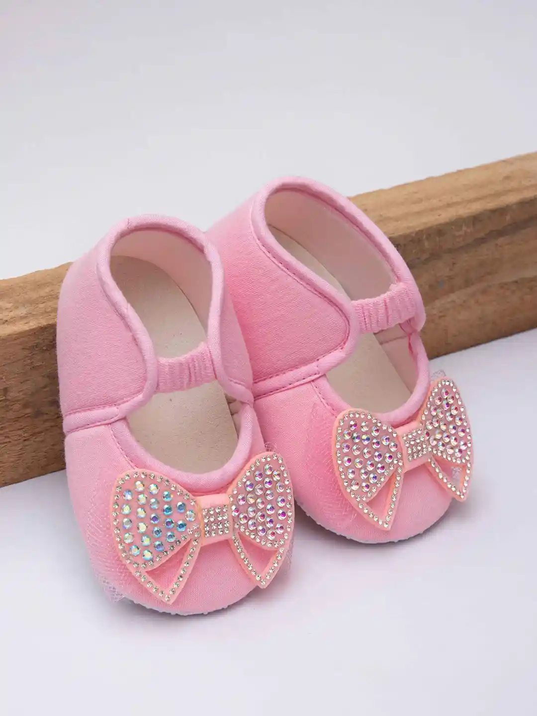 Buy BAESD Infants Girls Daizy Shimmer Bow Detailed Booties