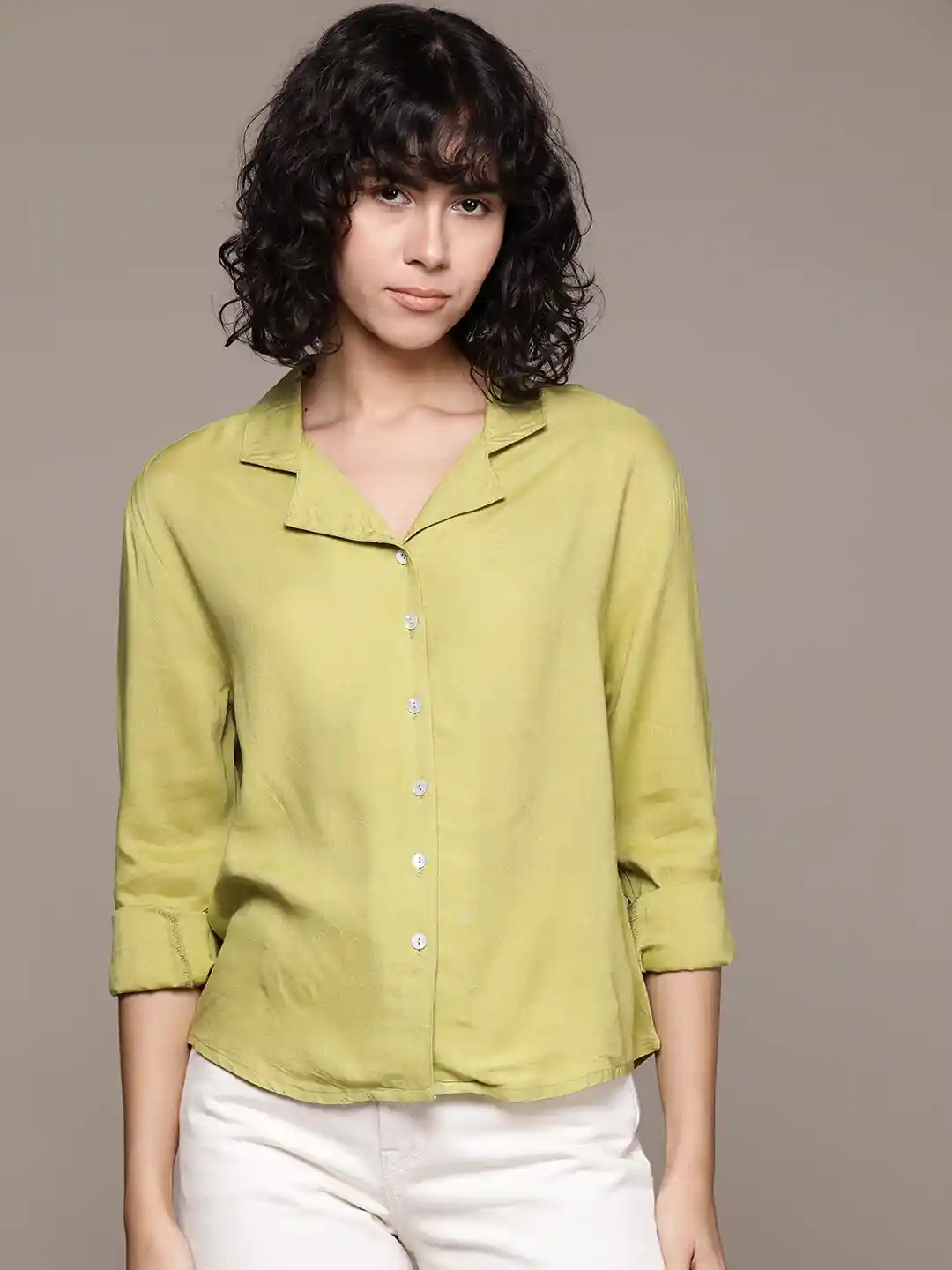 Buy Roadster The Life Co. Notched Lapel Collar Shirt - Shirts for