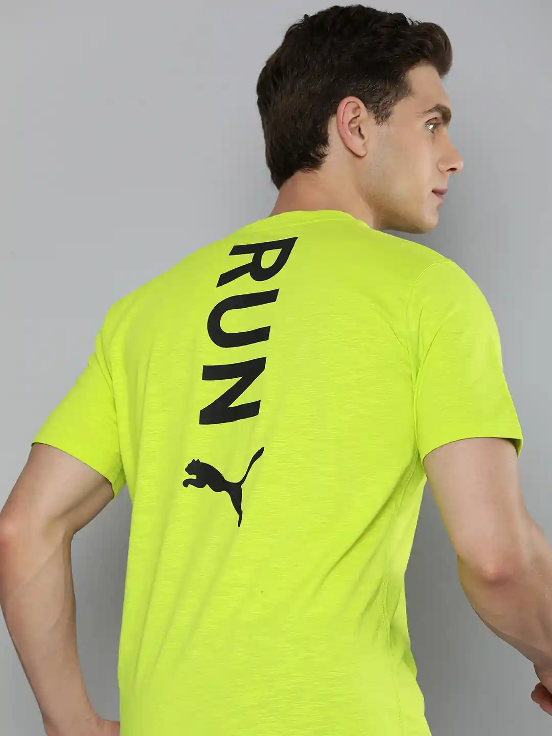 Buy Puma RUN VERTICAL Brand Logo Printed Running T-shirt - Tshirts for Men  27154150 | Myntra