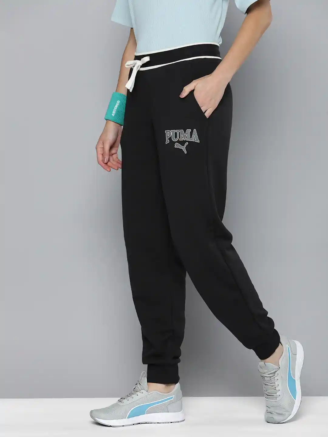 Buy PUMA Women Squad Straight Fit Mid Rise Outdoor Joggers Track