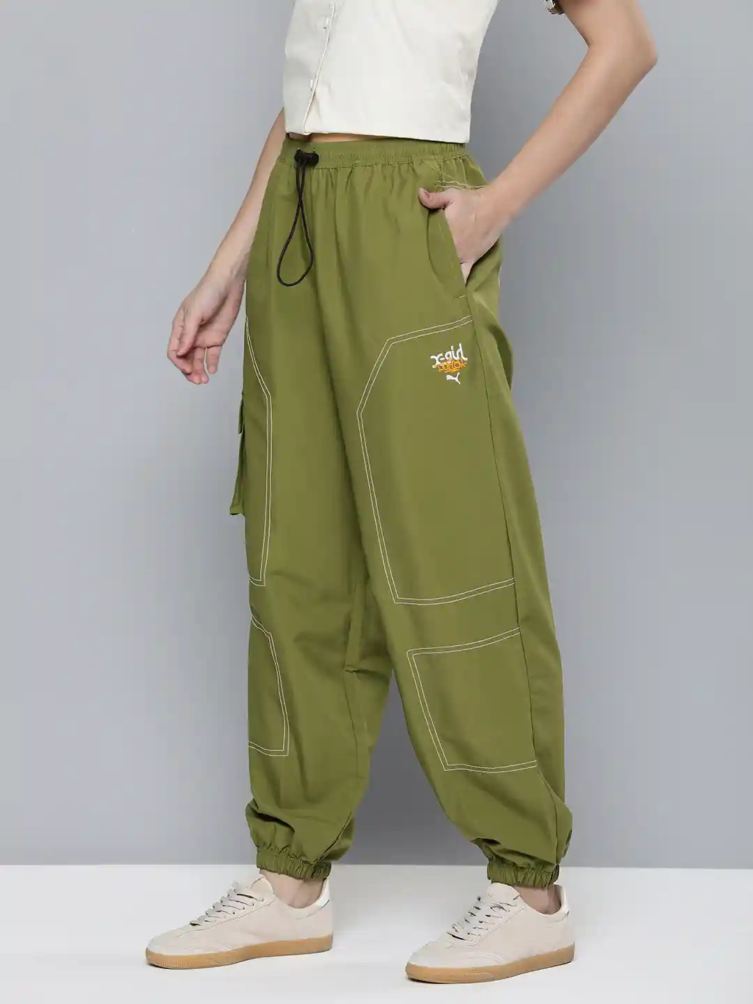 Buy Puma Women Relaxed Straight Fit High Rise Joggers Trousers - Trousers  for Women 27156788 | Myntra