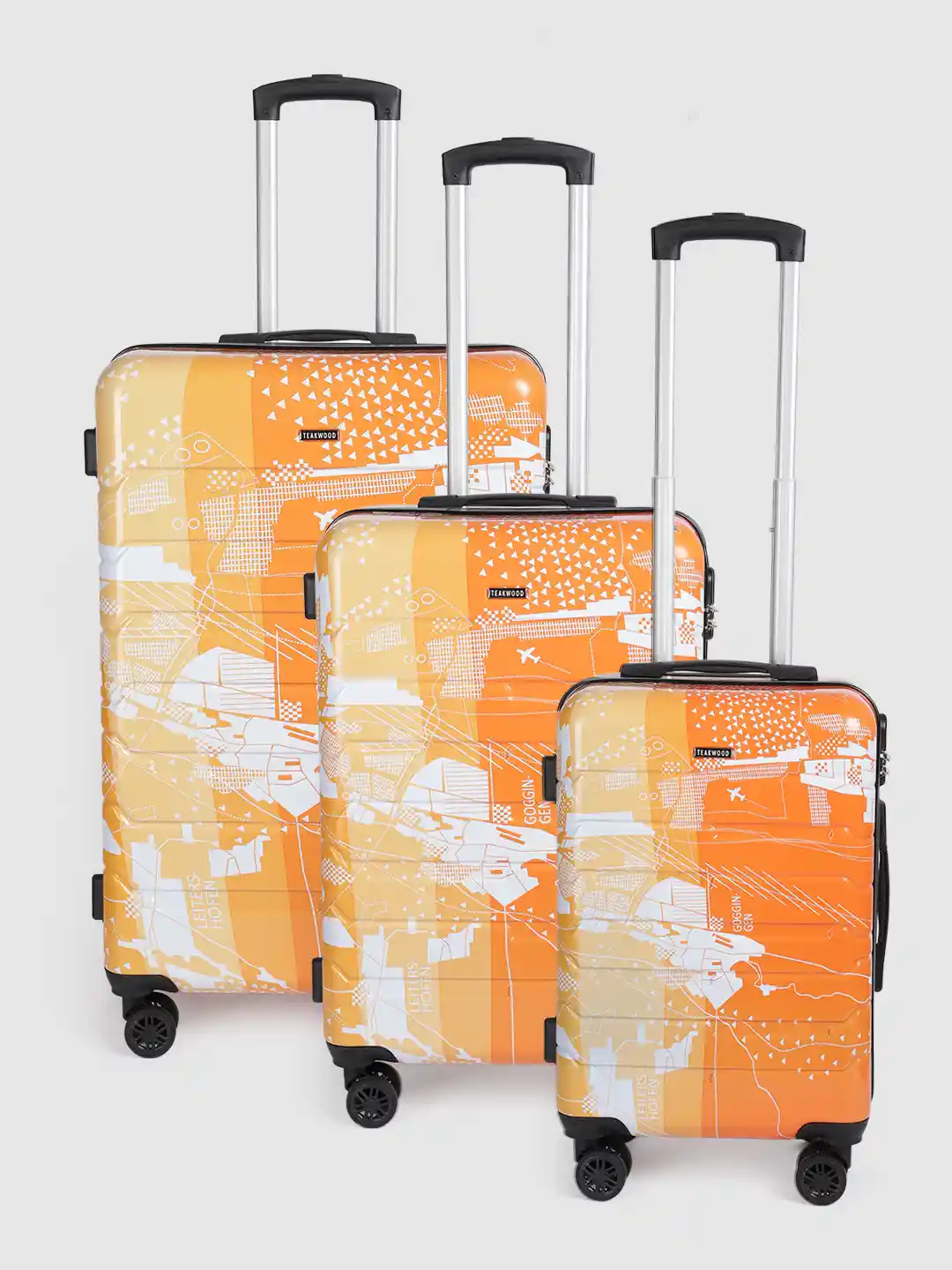 Buy Teakwood Leathers Twin Set of Printed 360-Degree Rotation