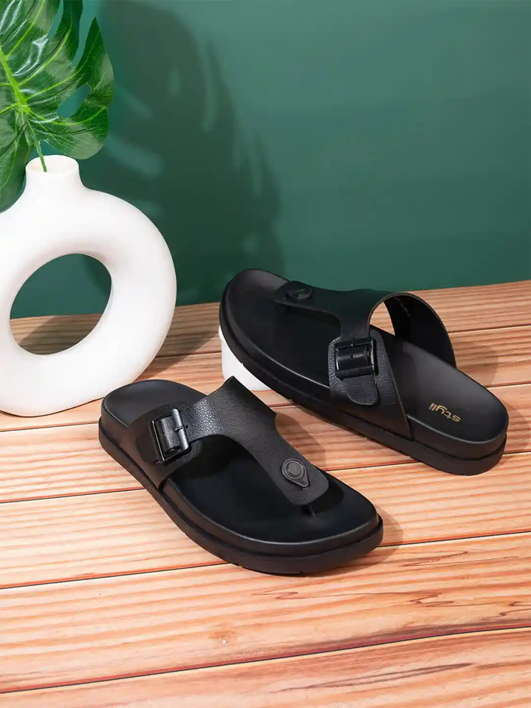 Buy Styli Men Buckled Y Strap Comfort Sandals Sandals for Men