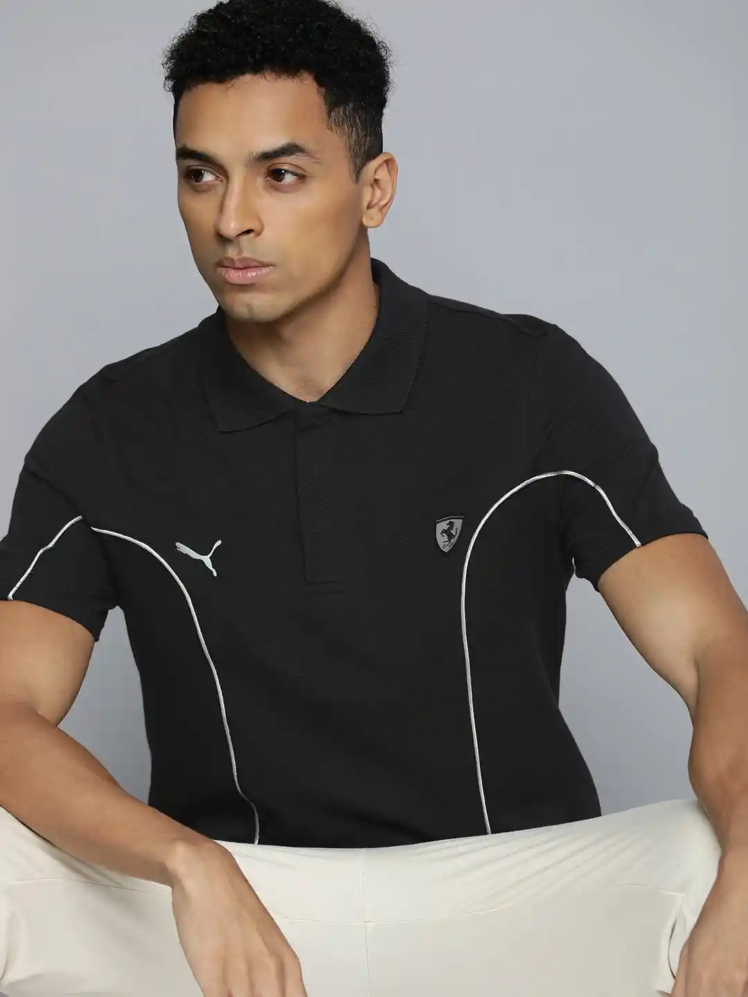 Buy PUMA Motorsport Pure Cotton Polo Collar Scuderia Ferrari T