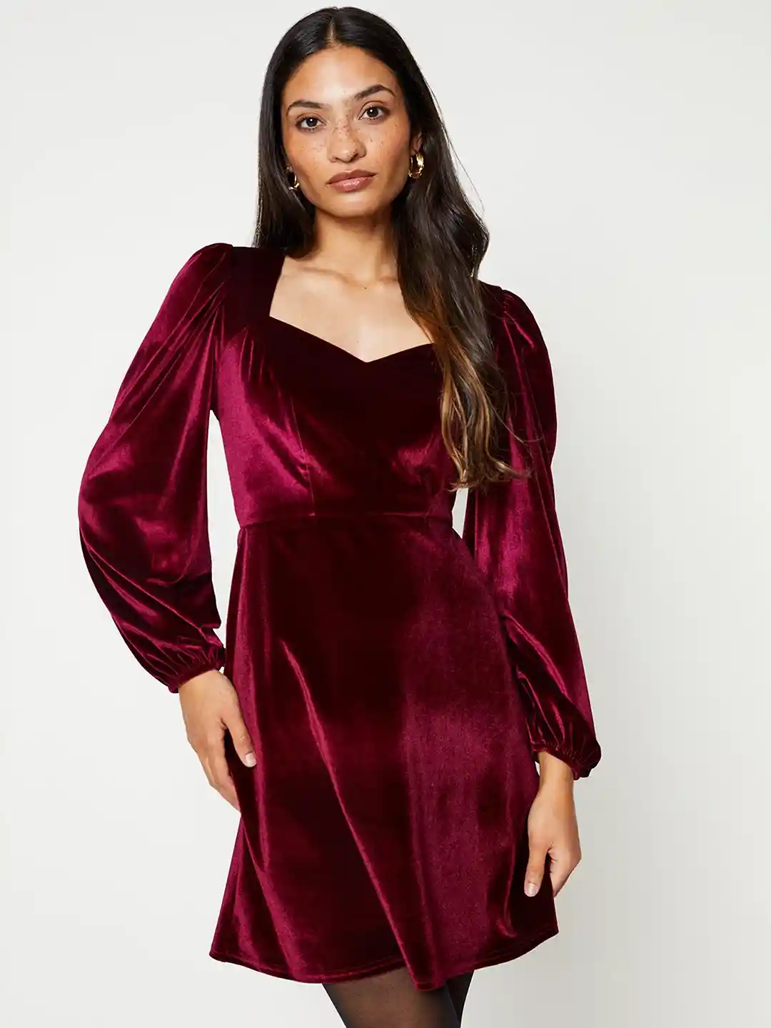 andmary andmary Betty velour mini dress andmary Betty velour mini