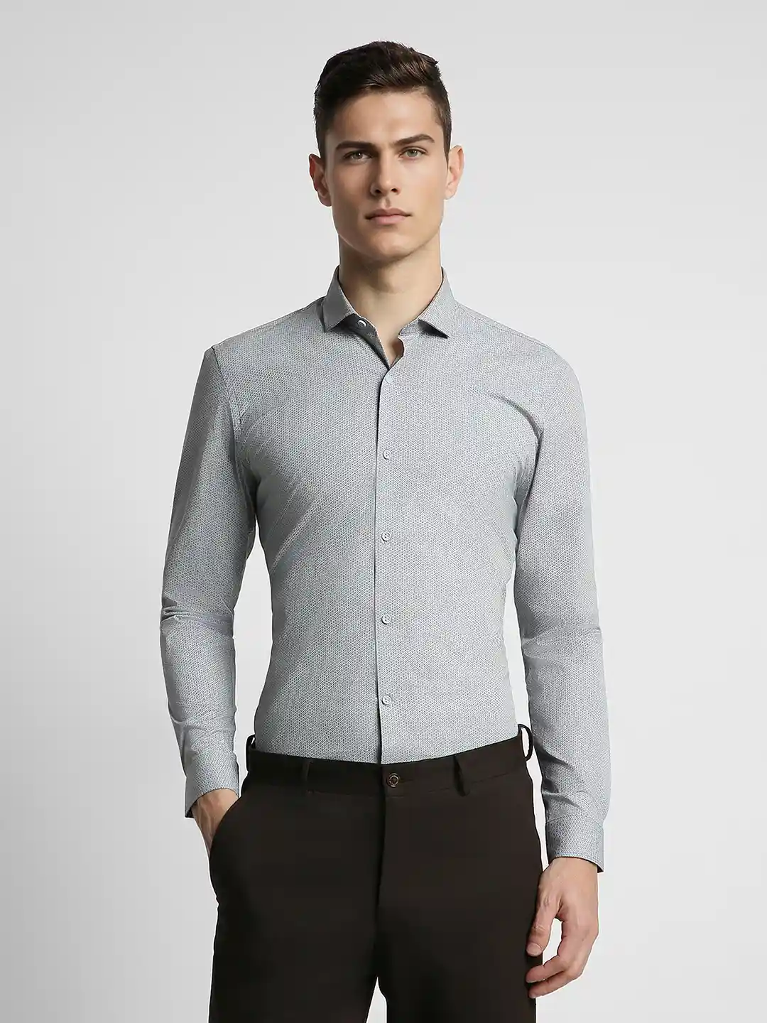 Buy Peter England Slim Fit Micro Ditsy Printed Formal Shirt