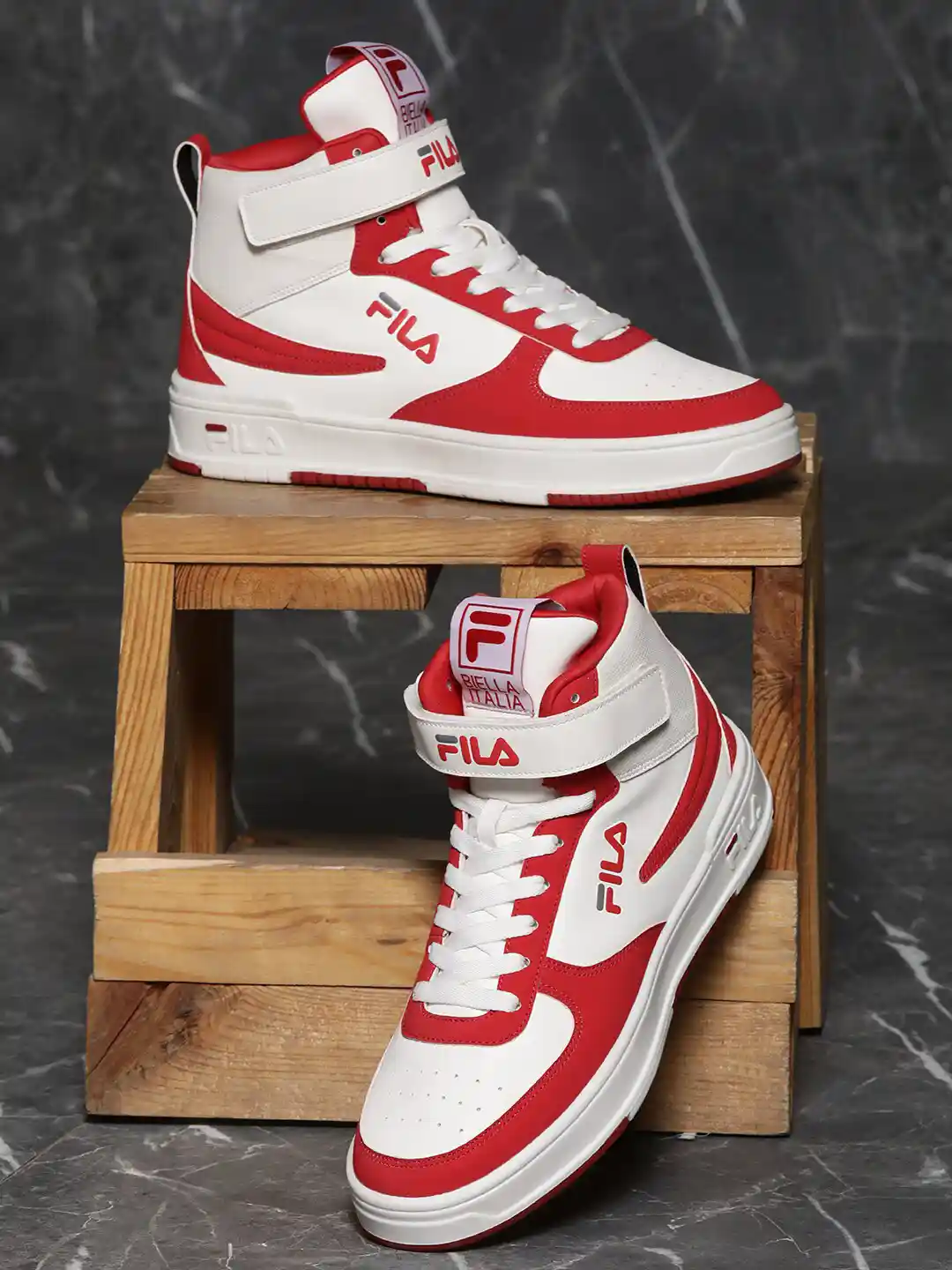 Buy FILA Men Lifestyle Shoes Walking Velcro Detail High-Top Shoes