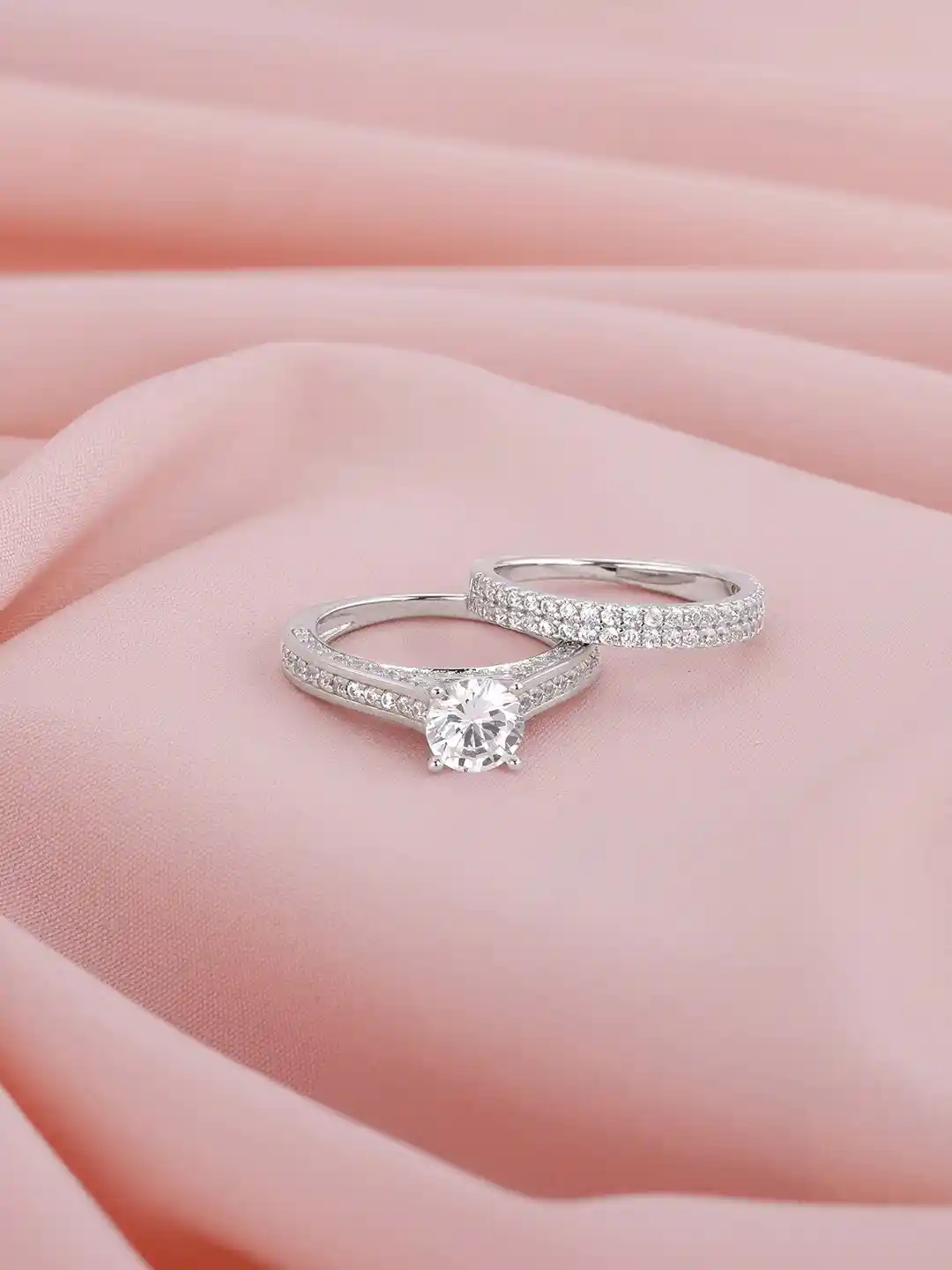 Buy GIVA Set of Sterling Silver Rhodium-Plated Stones