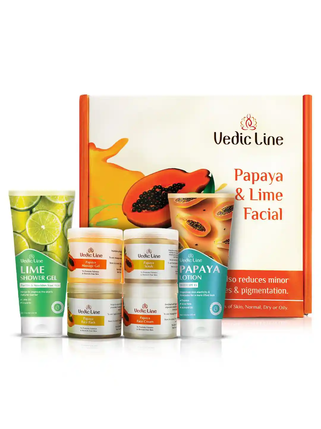 Buy Vedicline Papaya & Lime Facial Kit for Tan Blemishes