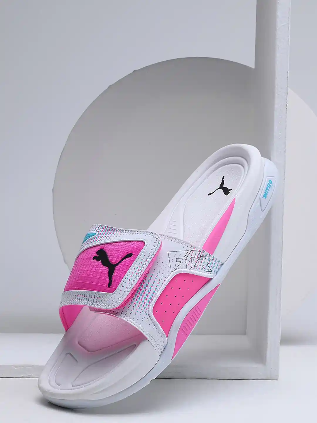 Puma White And Pink Slides Puma Men Dream NITRO Future